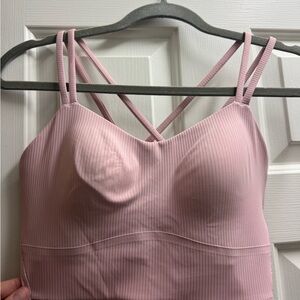 Lululemon like a cloud ribbed longline sports bra